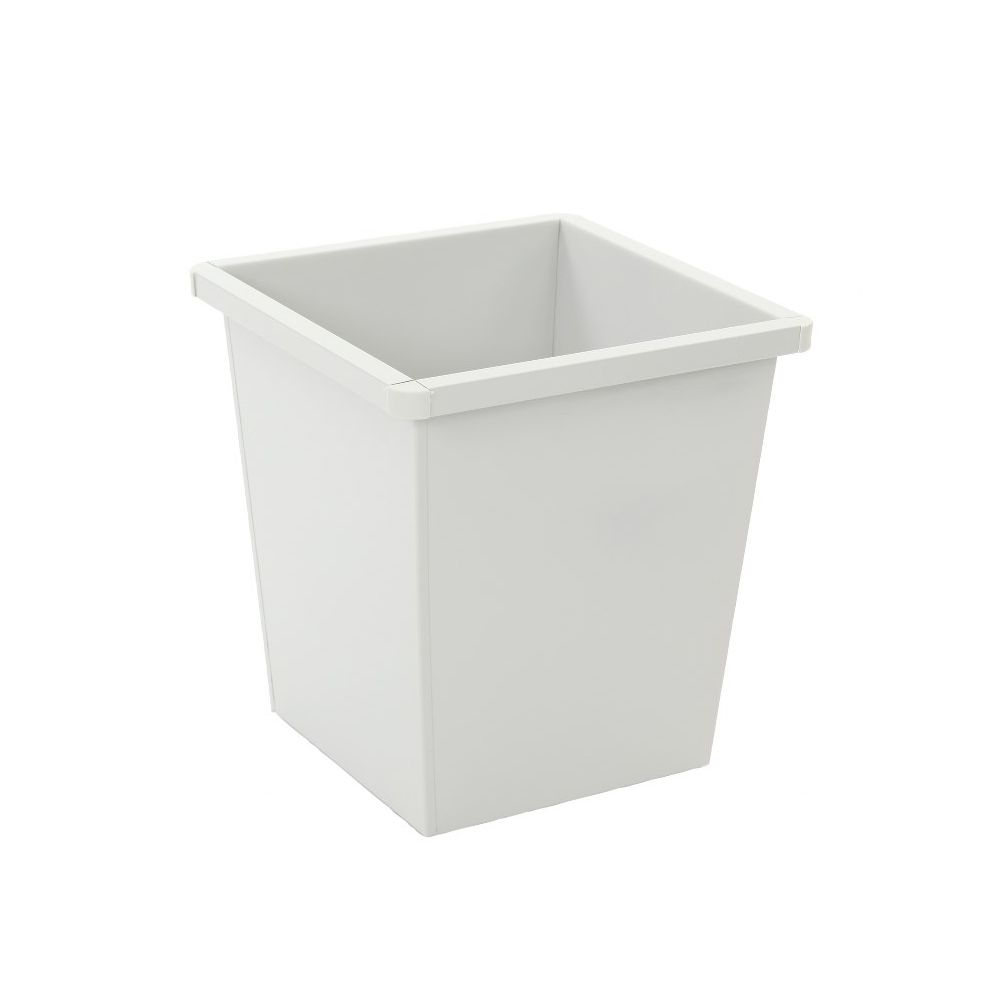 Vierkant tapse papierbak - grijs