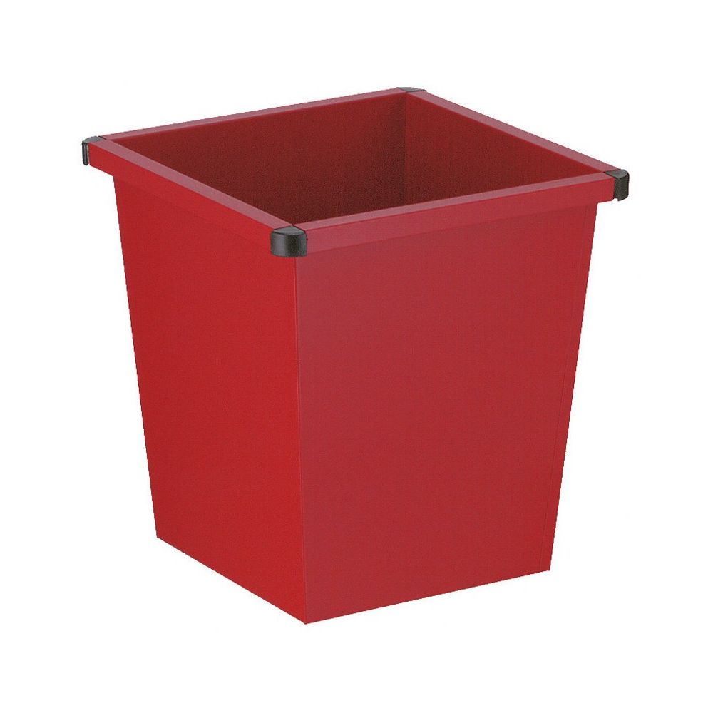 Vierkant tapse papierbak - rood