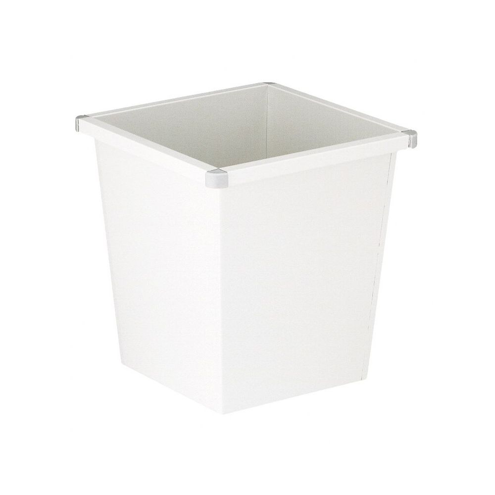 Vierkant tapse papierbak - wit