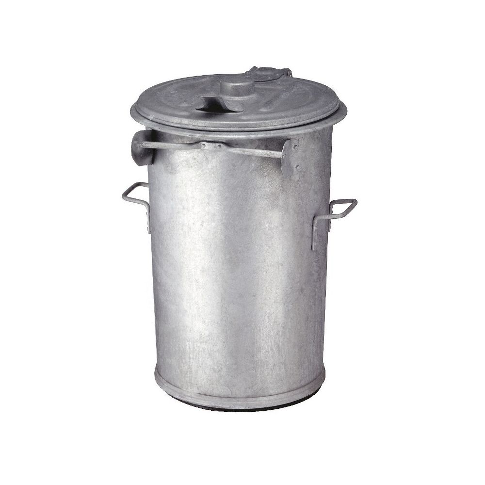 Staalverzinkte afvalbak 110 ltr - verzinkt