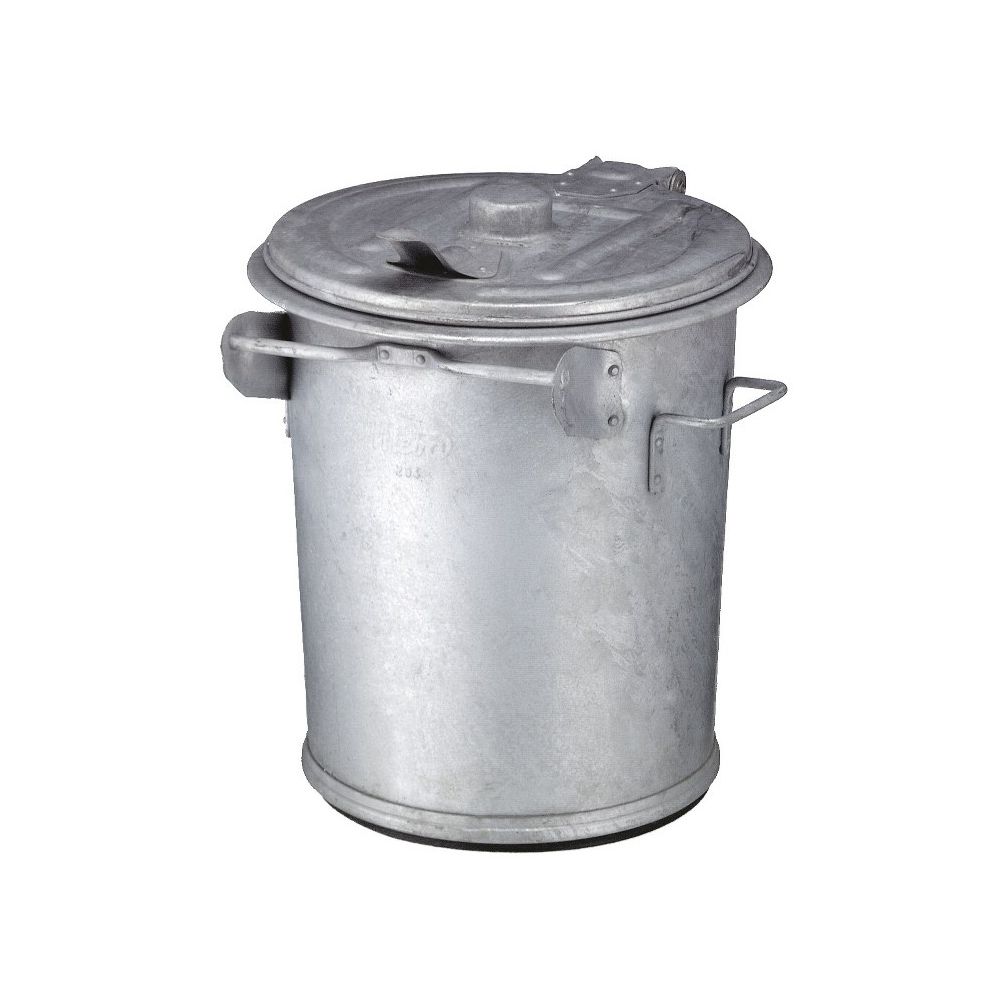 Staalverzinkte afvalbak 70 ltr - verzinkt