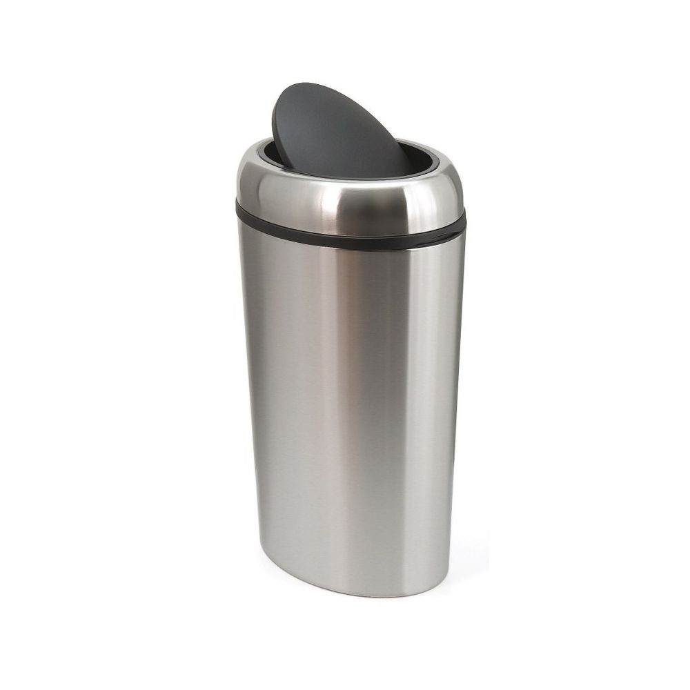 Ovale swing afvalbak - RVS