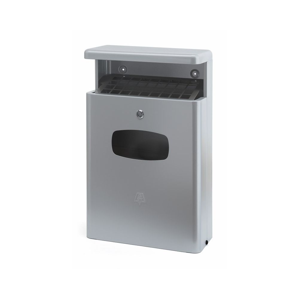 Buitenafvalbak met afdak 16 ltr - grijs