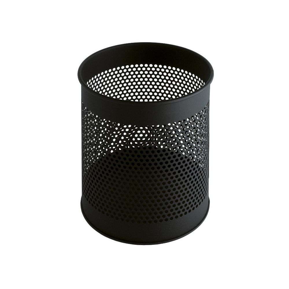 Geperforeerde papierbak 15 ltr - zwart