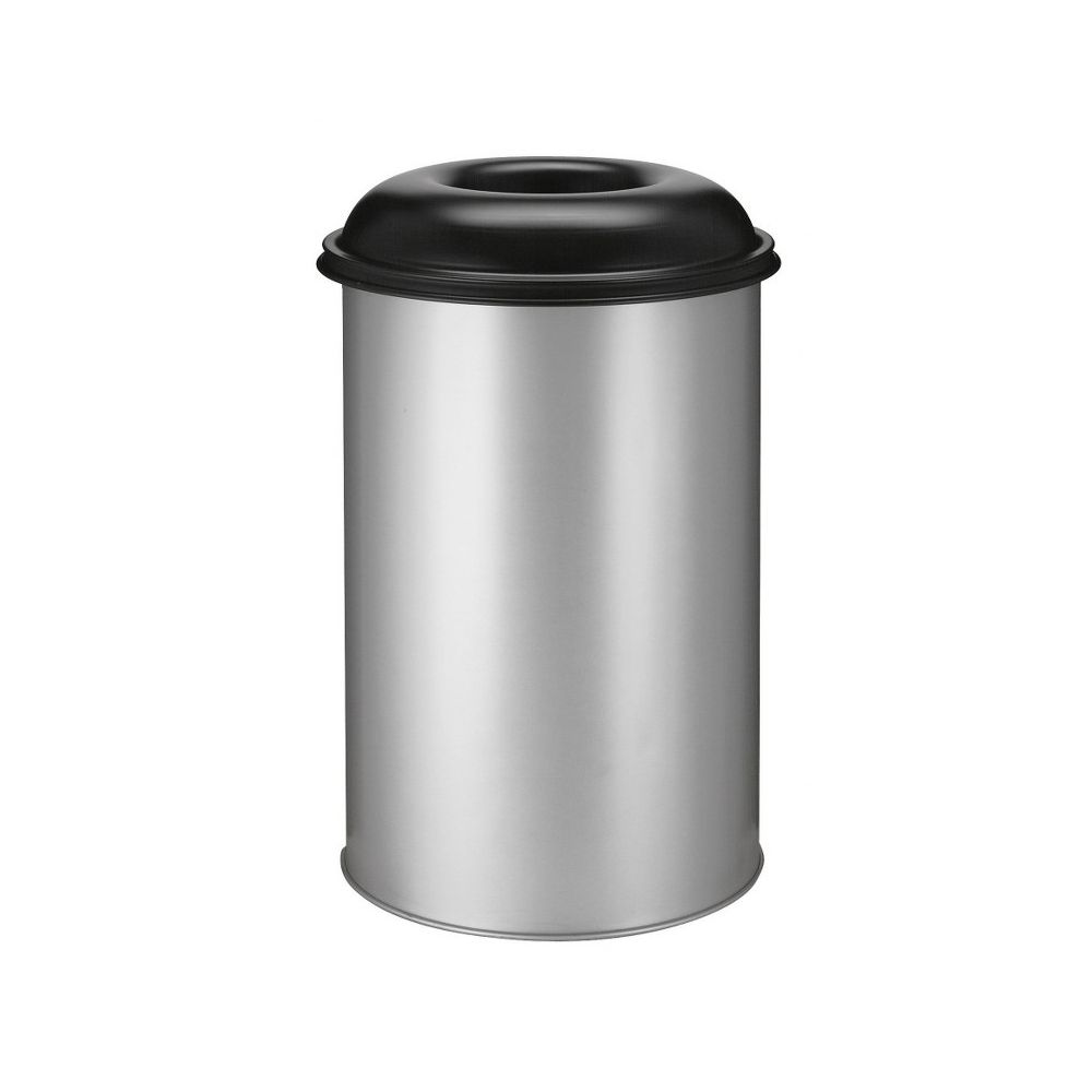 Vlamdovende papierbak 200 ltr - aluminiumgrijs/ zwart