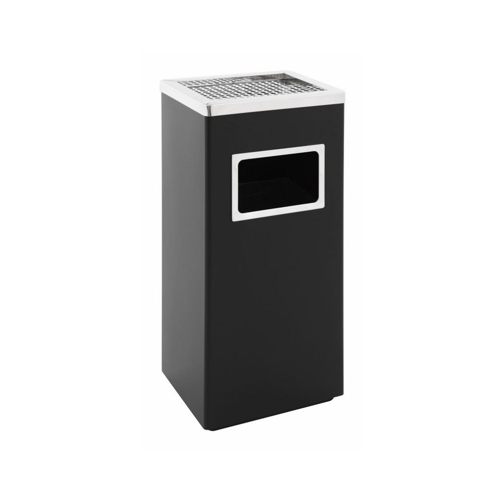 As-papierbak - zwart, RVS