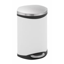 EKO Shell Bin 10 ltr - wit/mat RVS