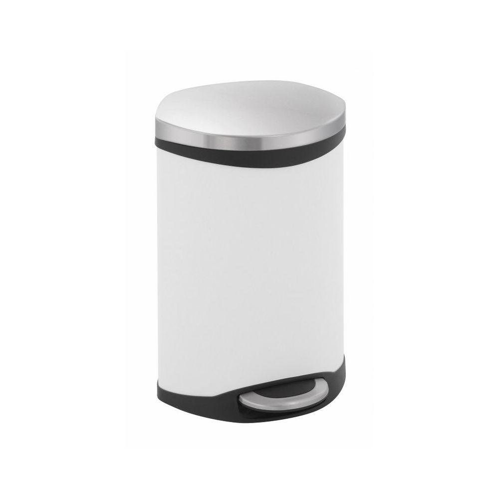 EKO Shell Bin 10 ltr - wit/mat RVS