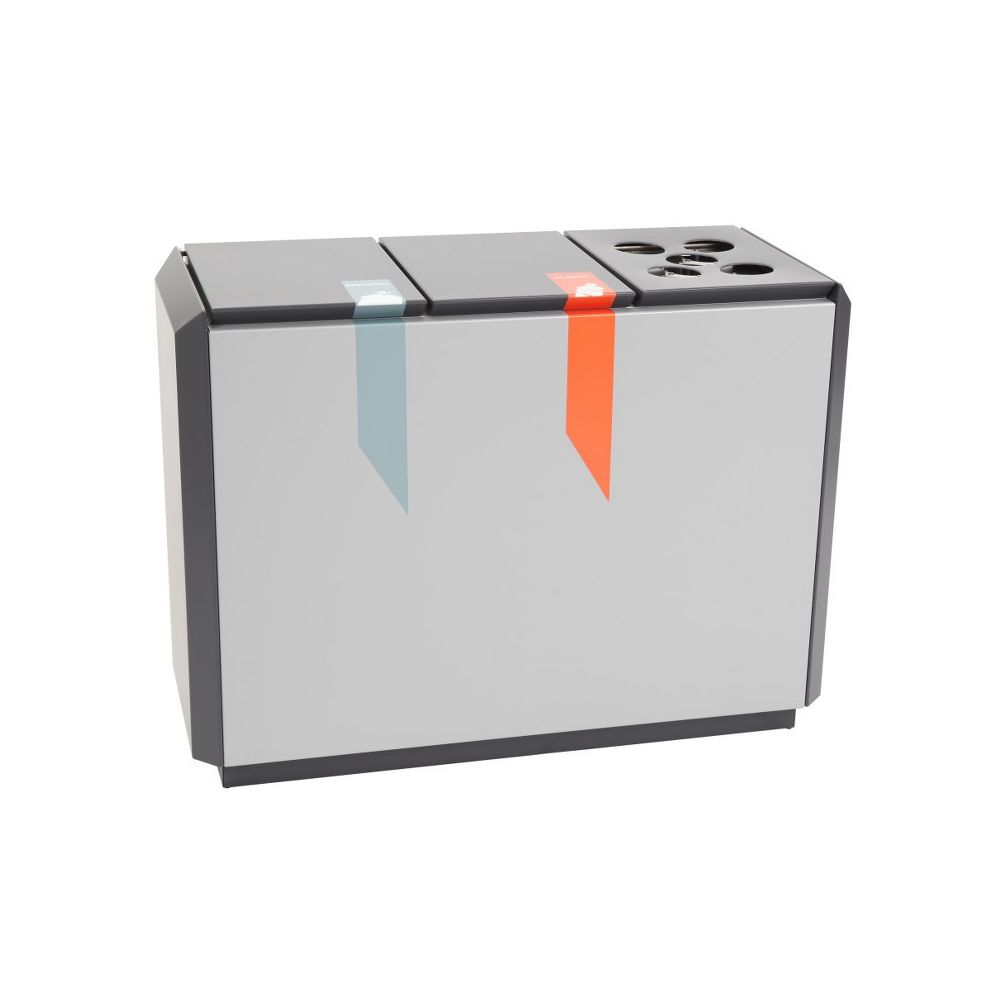 RecycloStar 3 met bekerinzet - grafietgrijs/lichtgrijs