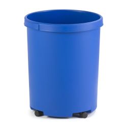 Ronde papierbak 50 ltr - blauw