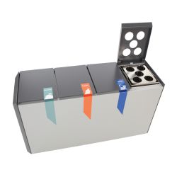 RecycloStar 4 met bekerinzet - grafietgrijs/lichtgrijs