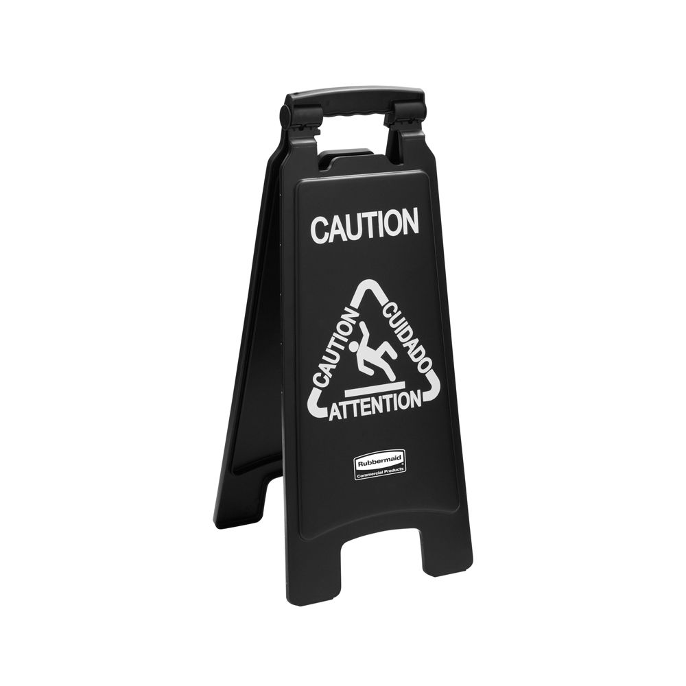 Rubbermaid Tweezijdig waarschuwingsbord - symbool Caution - zwart