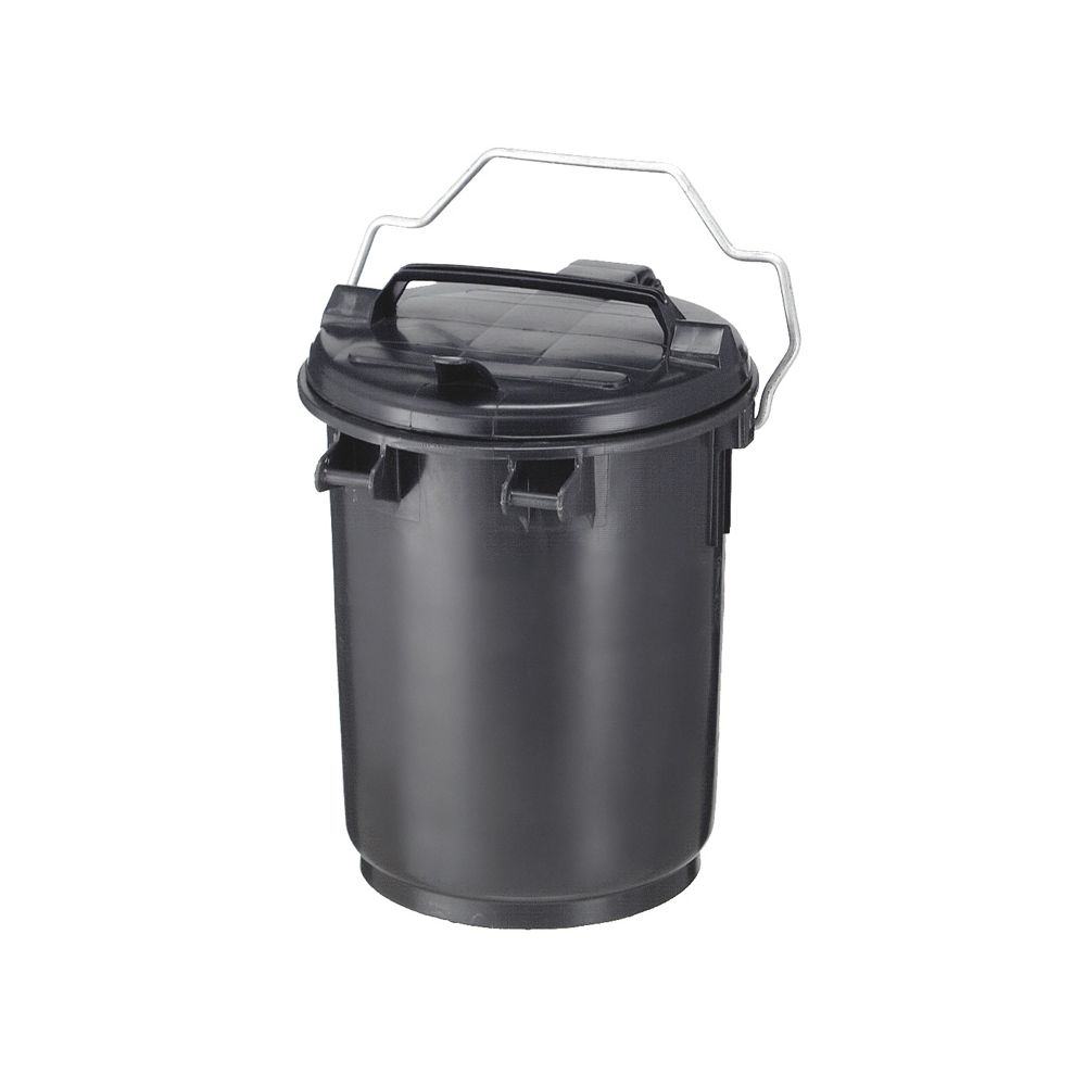Kunststof afvalbak 35 ltr - donkergrijs