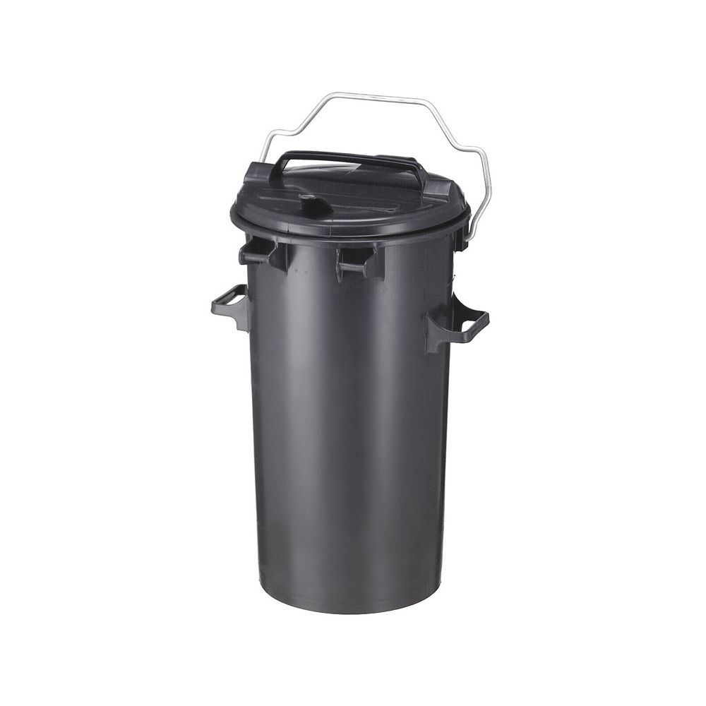 Kunststof afvalbak 50 ltr - donkergrijs