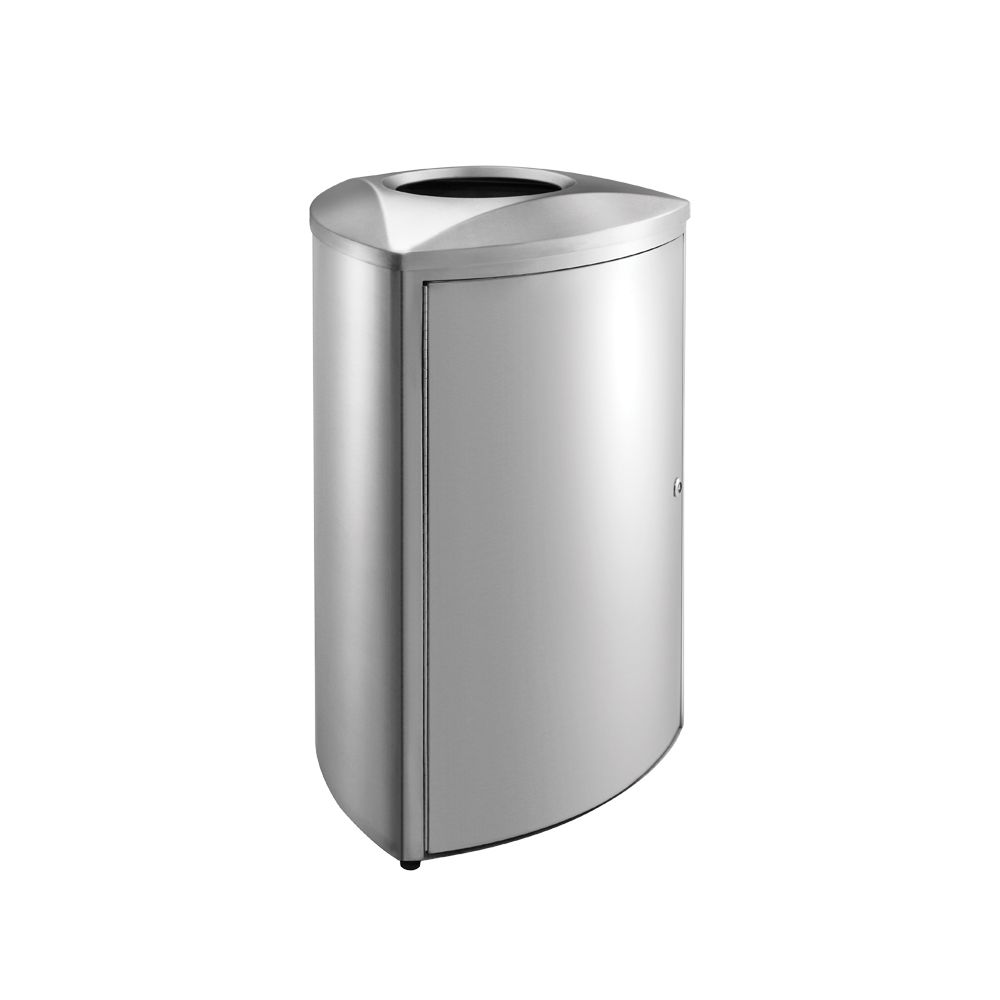Driehoekige design afvalbak 70 ltr - mat RVS