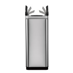 EKO Phantom Sensor Bin 20+20 ltr - mat RVS/zwart