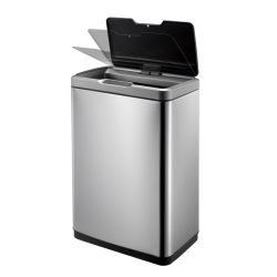 EKO Mirage Sensor Bin 45 ltr - mat RVS/zwart