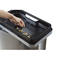 EKO Mirage Sensor Bin 45 ltr - mat RVS/zwart