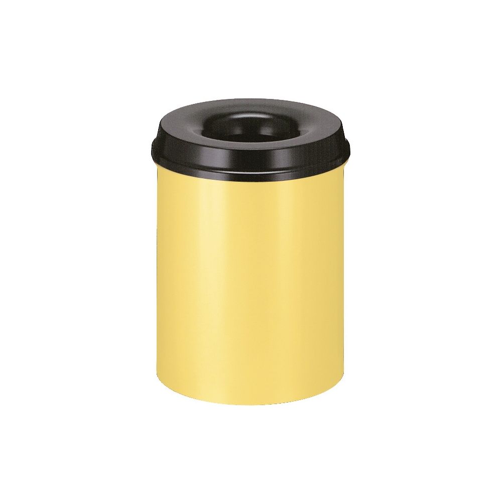 Vlamdovende papierbak 15 ltr - geel/zwart