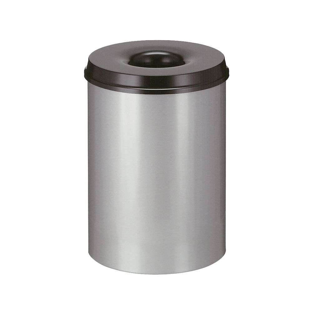 Vlamdovende papierbak 30 ltr - grijs/zwart