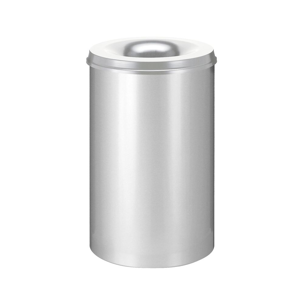 Vlamdovende papierbak 110 ltr - zilver