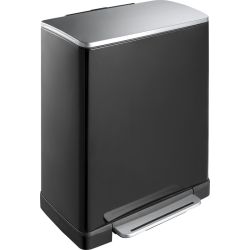 EKO Pedaalemmer E-Cube 50 ltr - zwart/RVS