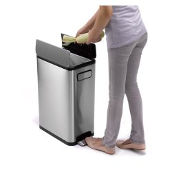 EKO Ecofly Step Bin 45 ltr - mat RVS