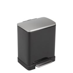 EKO Pedaalemmer E-Cube 20 ltr - zwart/mat RVS