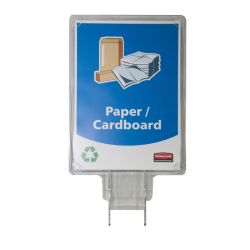 Rubbermaid Slim Jim recycling panel - transparant