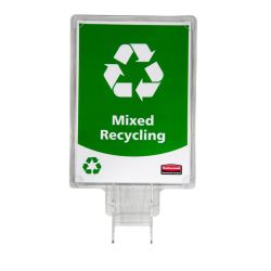 Rubbermaid Slim Jim recycling panel - transparant