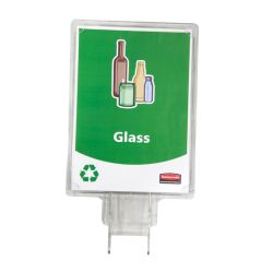 Rubbermaid Slim Jim recycling panel - transparant