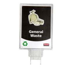 Rubbermaid Slim Jim recycling panel - transparant
