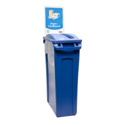 Rubbermaid Slim Jim recycling panel - transparant
