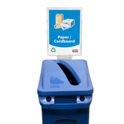 Rubbermaid Slim Jim recycling panel - transparant