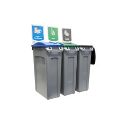 Rubbermaid Slim Jim recycling panel - transparant