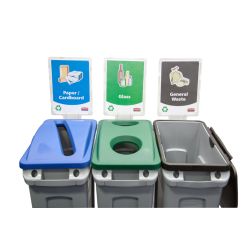Rubbermaid Slim Jim recycling panel - transparant