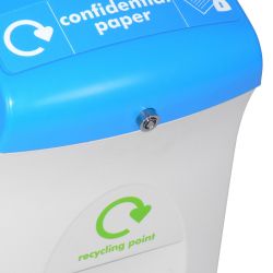 Mini Confidential Paper Envirobin, 55 ltr - grijs/blauw