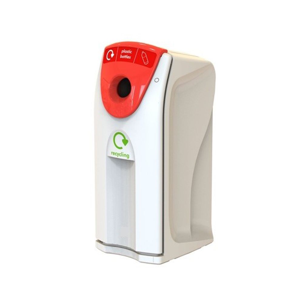 Maxi Envirobin met flessenopening/ 140 ltr - grijs/ rood