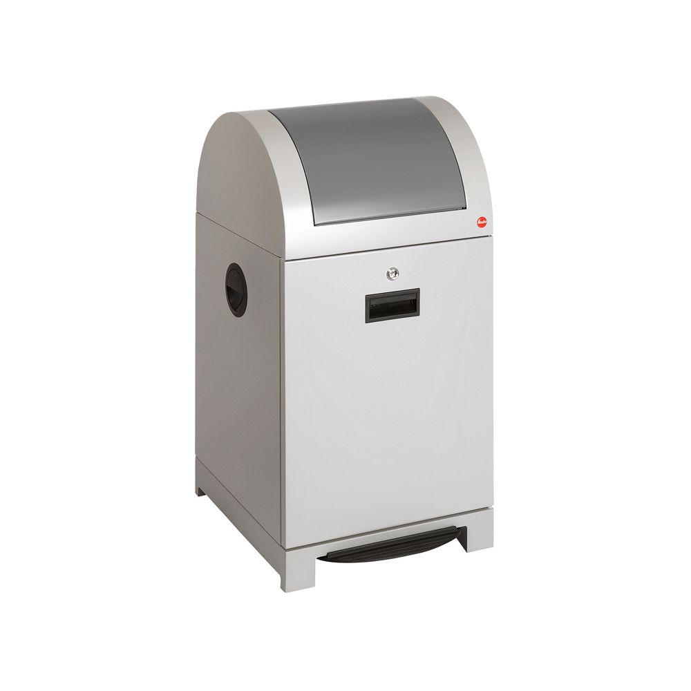 Hailo ProfiLine recycling pedaalemmer met binnenemmer 40 ltr - witaluminium/grijs