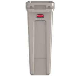 Rubbermaid Slim Jim met luchtsleuven 87 ltr - beige