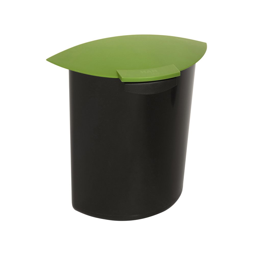 Inzet 6 ltr met deksel A - zwart/groen