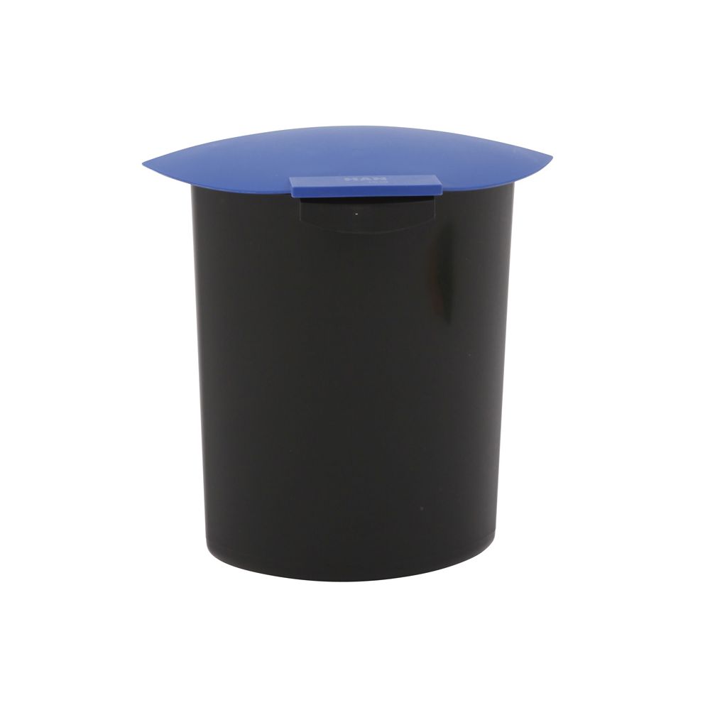 Inzet 6 ltr met deksel - zwart/blauw