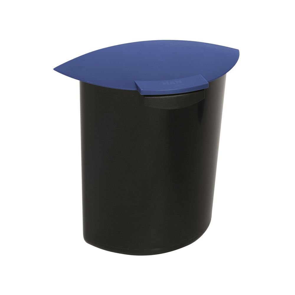 Inzet 6 ltr met deksel A - zwart/blauw
