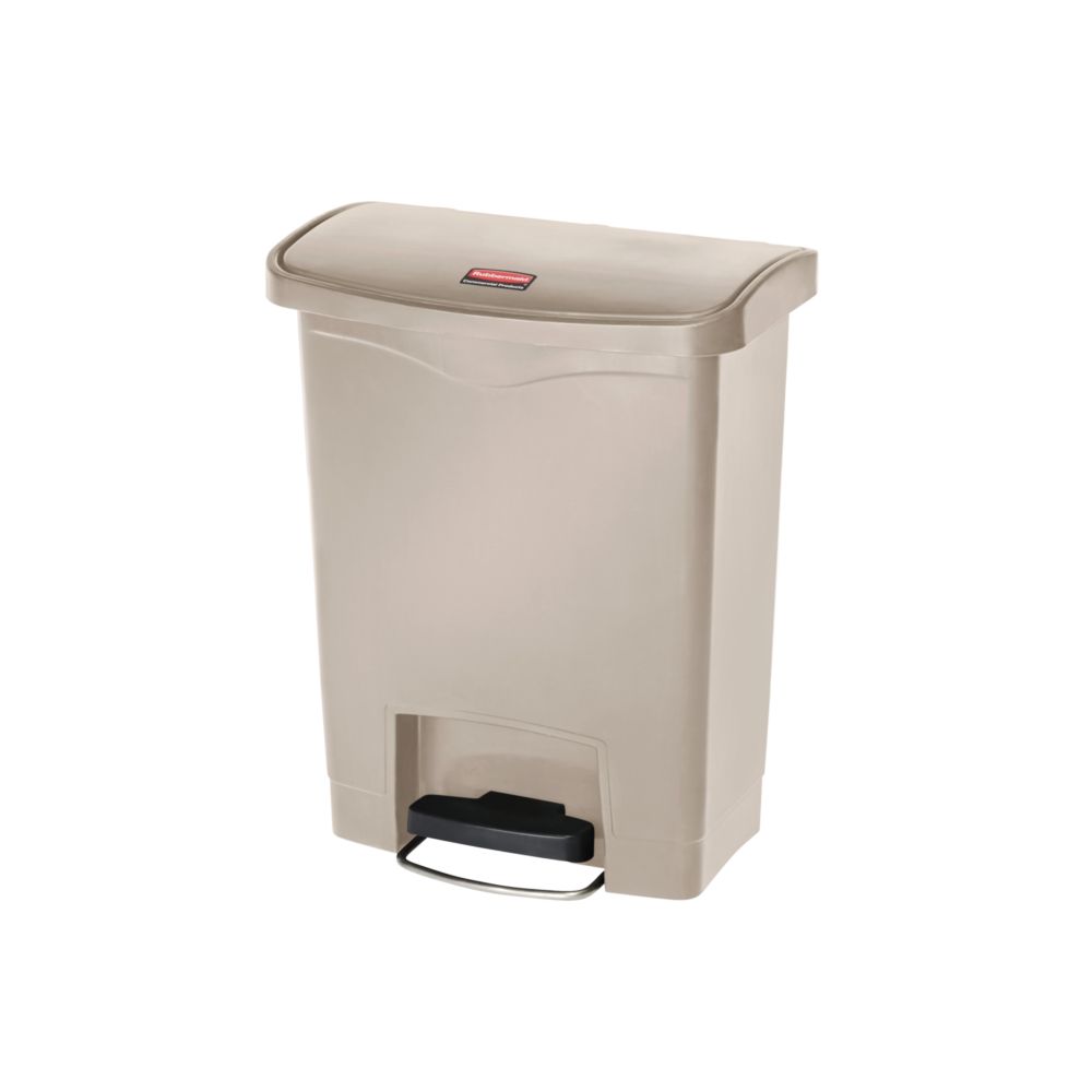 Rubbermaid Slim Jim Step On container Front Step kunststof 30 ltr - beige