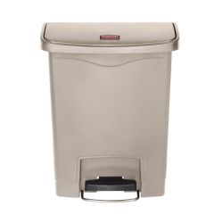 Rubbermaid Slim Jim Step On container Front Step kunststof 30 ltr - beige