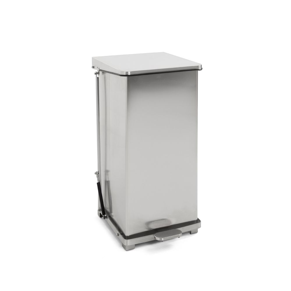 Industriële pedaalemmer 90 ltr - mat RVS