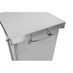 Industriële pedaalemmer 90 ltr - mat RVS