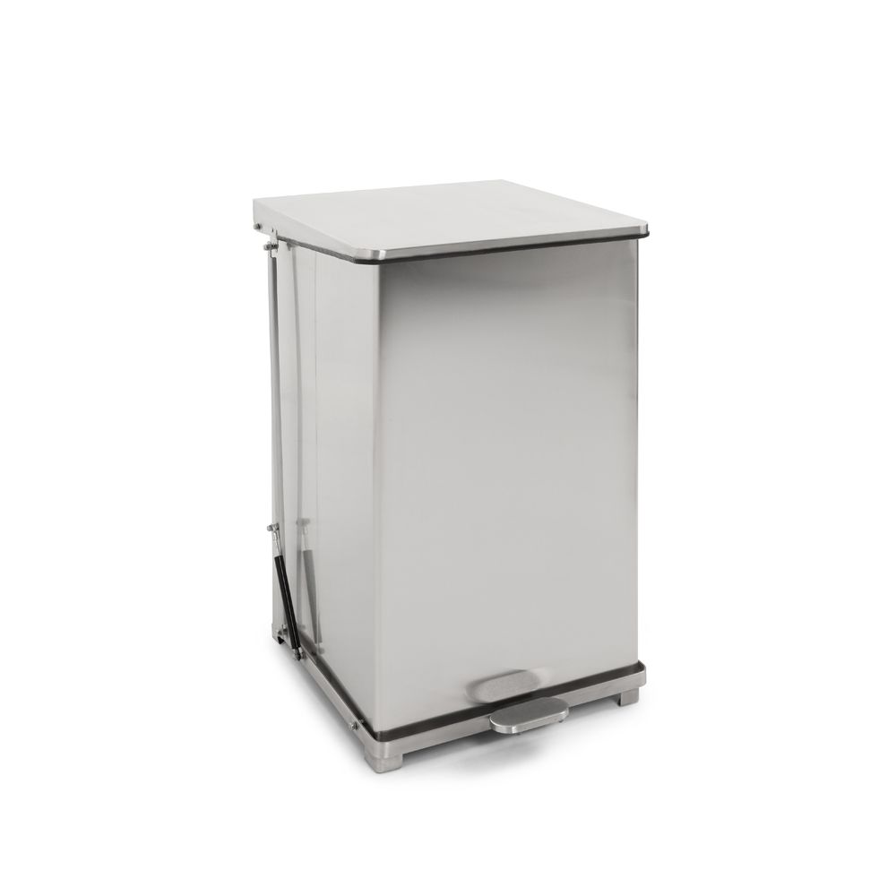 Industriële pedaalemmer 152 ltr - mat RVS