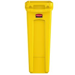 Rubbermaid Slim Jim met luchtsleuven 87 ltr - geel
