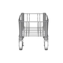 Rubbermaid Slim Jim enkelvoudige RVS dolly - RVS